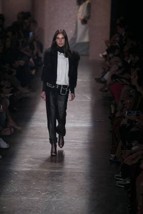 SAO PAULO, Brazil - 10 19 2015: SAO PAULO FASHION WEEK WINTER 2016- Lilly Sarti during Sao Paulo Fashion Week Winter 2016 held at Ibirapuera Park.  Ci?axNeder