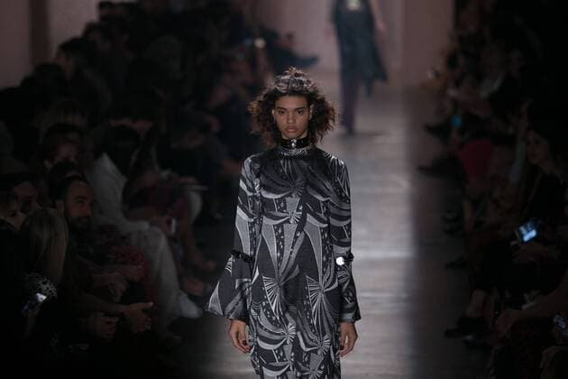 SAO PAULO, Brazil - 10 19 2015: SAO PAULO FASHION WEEK WINTER 2016- Lilly Sarti during Sao Paulo Fashion Week Winter 2016 held at Ibirapuera Park.  Ci?axNeder
