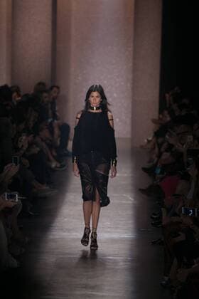 SAO PAULO, Brazil - 10 19 2015: SAO PAULO FASHION WEEK WINTER 2016- Lilly Sarti during Sao Paulo Fashion Week Winter 2016 held at Ibirapuera Park.  Ci?axNeder