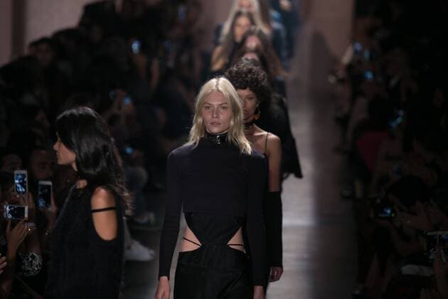 SAO PAULO, Brazil - 10 19 2015: SAO PAULO FASHION WEEK WINTER 2016- Lilly Sarti during Sao Paulo Fashion Week Winter 2016 held at Ibirapuera Park.  Ci?axNeder