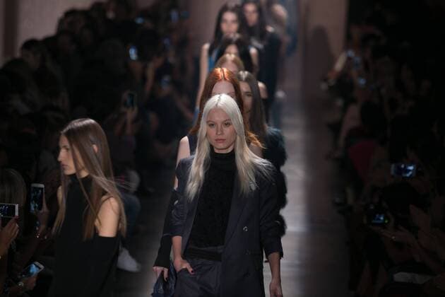 SAO PAULO, Brazil - 10 19 2015: SAO PAULO FASHION WEEK WINTER 2016- Lilly Sarti during Sao Paulo Fashion Week Winter 2016 held at Ibirapuera Park.  Ci?axNeder