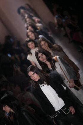 SAO PAULO, Brazil - 10 19 2015: SAO PAULO FASHION WEEK WINTER 2016- Lilly Sarti during Sao Paulo Fashion Week Winter 2016 held at Ibirapuera Park.  Ci?axNeder