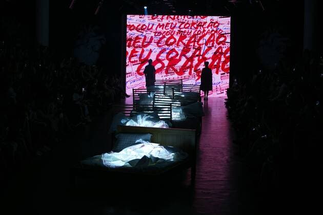 SAO PAULO, Brazil - 10 19 2015: SAO PAULO FASHION WEEK WINTER 2016- Ronaldo Fraga during the Sao Paulo Fashion Week Winter 2016 held at Ibirapuera Park.  Ci?axNeder