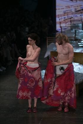 SAO PAULO, Brazil - 10 19 2015: SAO PAULO FASHION WEEK WINTER 2016- Ronaldo Fraga during the Sao Paulo Fashion Week Winter 2016 held at Ibirapuera Park.  Ci?axNeder
