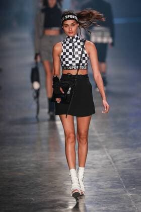 Oct. 20, 2015 - Sao Paulo, Brazil - Model presents creations by Ellus during the 2016 Winter collection of the Sao Paulo Fashion Week. Sao Paulo Brazil - ZUMAp133