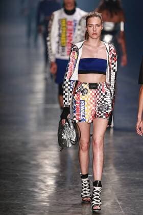 Oct. 20, 2015 - Sao Paulo, Brazil - Model presents creations by Ellus during the 2016 Winter collection of the Sao Paulo Fashion Week. Sao Paulo Brazil - ZUMAp133