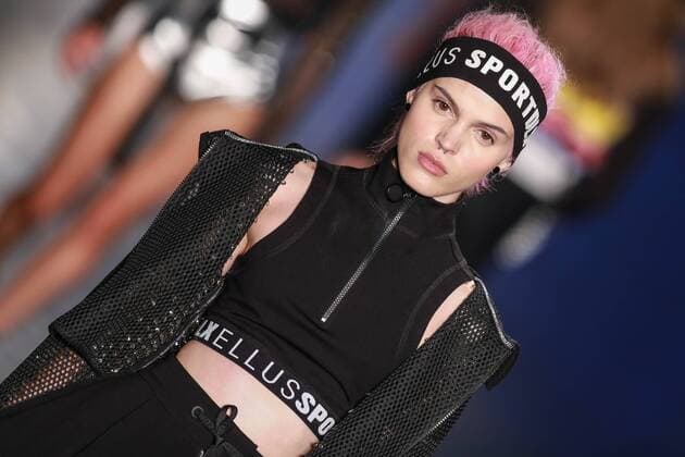 Oct. 20, 2015 - Sao Paulo, Brazil - Model presents creations by Ellus during the 2016 Winter collection of the Sao Paulo Fashion Week. Sao Paulo Brazil - ZUMAp133