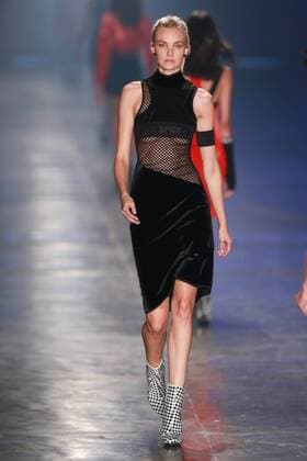 Oct. 20, 2015 - Sao Paulo, Brazil - Model presents creations by Ellus during the 2016 Winter collection of the Sao Paulo Fashion Week. Sao Paulo Brazil - ZUMAp133