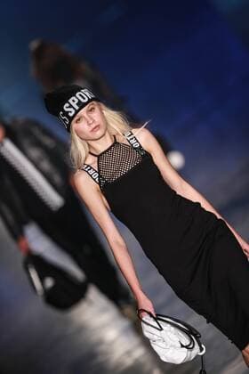 Oct. 20, 2015 - Sao Paulo, Brazil - Model presents creations by Ellus during the 2016 Winter collection of the Sao Paulo Fashion Week. Sao Paulo Brazil - ZUMAp133