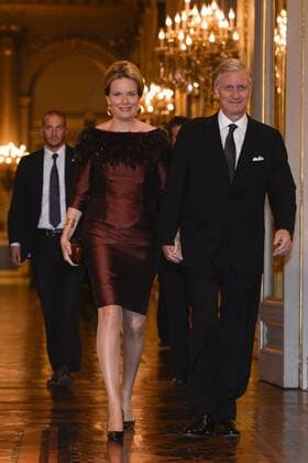 - BRUSSELS, BELGIUM: Queen Mathilde of Belgium and King Philippe - Filip of Belgium pictured during the autumn concert at the Royal Palace, in Brussels, Wednesday 21 October 2015.  DIRKxWAEM 04725483