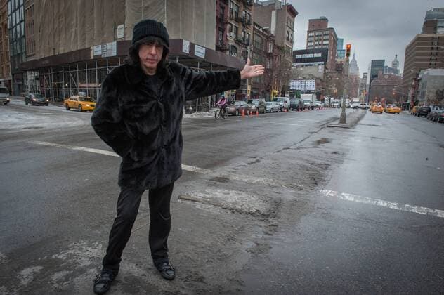 Feb. 9, 2015 - Manhattan, New York, U.S. - MARKY RAMONE, drummer of the band The Ramones and author of the book Punk Rock Blitzkrieg, My Life As A Ramone , photographed on the Bowery, Mon. Feb. 9, 2015. - ZUMAb09
