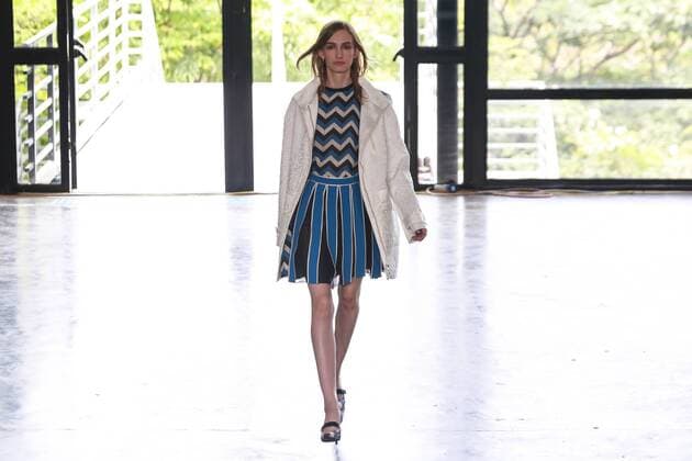 Oct. 21, 2015 - Sao Paulo, Brazil - A model presents creations of Reinaldo Lourenco during the 2016 Winter collection of the Sao Paulo Fashion Week. Sao Paulo Brazil - ZUMAp133