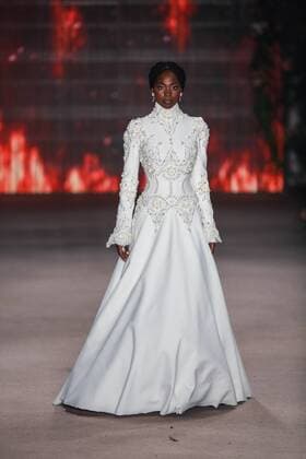 Oct. 21, 2015 - Sao Paulo, Sao Paulo, Brazil - A model presents a creation of Samuel Cirnansck during the 2016 Winter Collection of the Sao Paulo Fashion Week. Sao Paulo Brazil - ZUMAp133