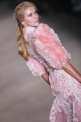 Oct. 21, 2015 - Sao Paulo, Sao Paulo, Brazil - A model presents a creation of Samuel Cirnansck during the 2016 Winter Collection of the Sao Paulo Fashion Week. Sao Paulo Brazil - ZUMAp133