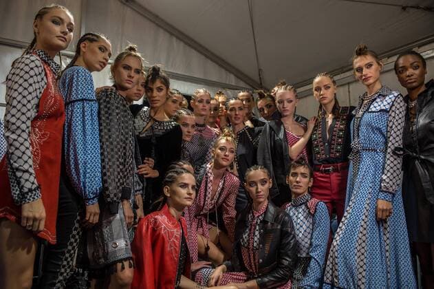 Models present creations of Dodo Bar Or during Gindi Tel Aviv Fashion Week in Tel Aviv, Israel, on Oct. 21, 2015. The four-day Gindi Tel Aviv Fashion Week ended here on Wednesday. ) ISRAEL-TEL AVIV-FASHION WEEK LixRui 