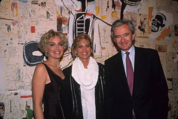 SHARON STONE with Mr. and Mrs. Bernard Arnault at Phillips Auctioneers Conference New York 2000.k18775smo. - ZUMAg49