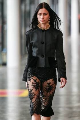 Oct. 21, 2015 - Sao Paulo, Brazil - A model presents the creation of Reinaldo LourenÃßo during the 2016 Winter collection of the Sao Paulo Fashion Week. Sao Paulo Brazil - ZUMAp133