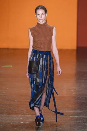 Oct. 21, 2015 - Sao Paulo, Brazil - A model presents creation of Coven during the 2016 Winter collection of the Sao Paulo Fashion Week. Sao Paulo Brazil - ZUMAp133