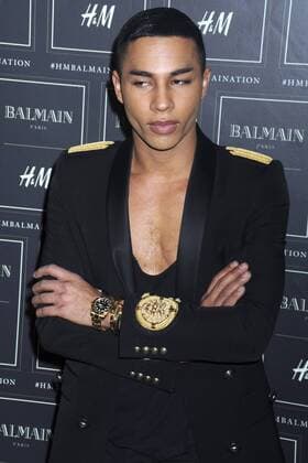 Olivier Rousteing bei der Balmain x H&M Collection Fashion Show im 23 Wall Street. New York, 20.10.2015 Foto:xD.xVanxTinex xFuturexImage