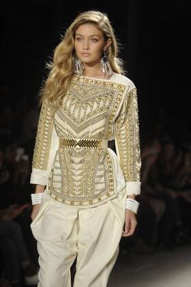 Gigi Hadid bei der Balmain x H&M Collection Fashion Show im 23 Wall Street. New York, 20.10.2015 Foto:xD.xVanxTinex xFuturexImage