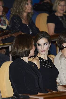 Oct. 22, 2015 - Gijon, Principado de Asturias, Spain - Queen Letizia of Spain during a tribute to US filmmaker Francis Ford Coppola at the Jovellanos Theatre in Gijon, on October 22, 2015 on the eve of the Princess of Asturias awards ceremony. Gijon Spain  - ZUMAg15_
