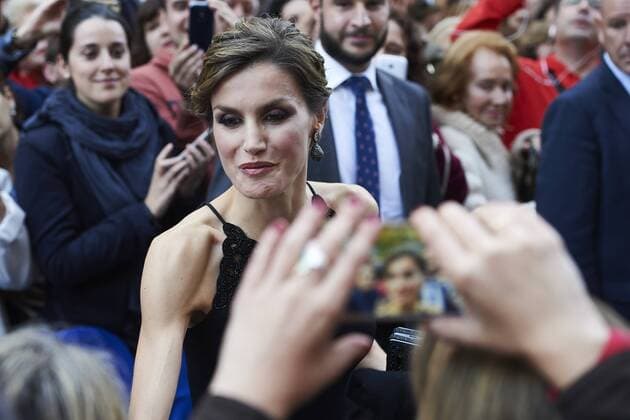 Oct. 22, 2015 - Gijon, Principado de Asturias, Spain - Queen Letizia of Spain during a tribute to US filmmaker Francis Ford Coppola at the Jovellanos Theatre in Gijon, on October 22, 2015 on the eve of the Princess of Asturias awards ceremony. Gijon Spain  - ZUMAg15_