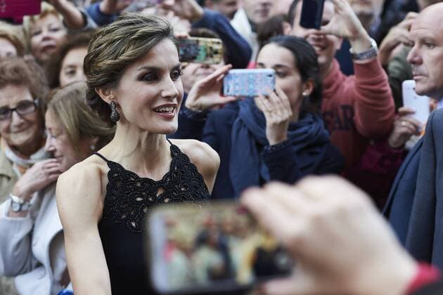 Oct. 22, 2015 - Gijon, Principado de Asturias, Spain - Queen Letizia of Spain during a tribute to US filmmaker Francis Ford Coppola at the Jovellanos Theatre in Gijon, on October 22, 2015 on the eve of the Princess of Asturias awards ceremony. Gijon Spain  - ZUMAg15_