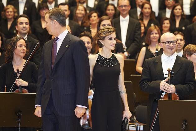 Oct. 22, 2015 - Oviedo, Principado de Asturias, Spain - King Felipe VI of Spain, Queen Letizia of Spain attended XXIV Musical Week closing concert at the Principe Felipe Auditorium during the Princess of Asturias Awards 2014 on October 22, 2015 in Oviedo, Oviedo Spain  - ZUMAg15_