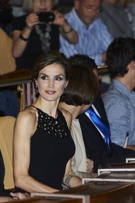 Oct. 22, 2015 - Gijon, Principado de Asturias, Spain - Queen Letizia of Spain during a tribute to US filmmaker Francis Ford Coppola at the Jovellanos Theatre in Gijon, on October 22, 2015 on the eve of the Princess of Asturias awards ceremony. Gijon Spain  - ZUMAg15_