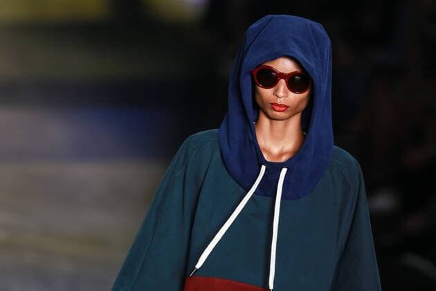 Oct. 22, 2015 - Sao Paulo, Brazil - Model presents creations of Osklen during the 2016 Winter collection of the Sao Paulo Fashion Week. Sao Paulo Brazil - ZUMAp133