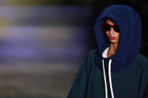 Oct. 22, 2015 - Sao Paulo, Brazil - Model presents creations of Osklen during the 2016 Winter collection of the Sao Paulo Fashion Week. Sao Paulo Brazil - ZUMAp133