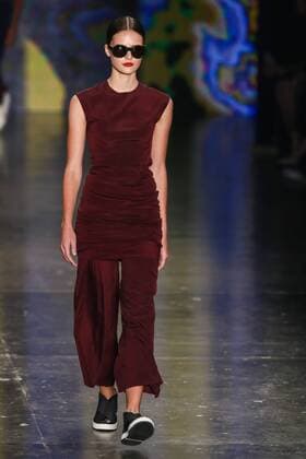 Oct. 22, 2015 - Sao Paulo, Brazil - Model presents creations of Osklen during the 2016 Winter collection of the Sao Paulo Fashion Week. Sao Paulo Brazil - ZUMAp133