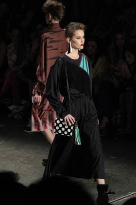SAO PAULO, Brazil - 10 22 2015: Fashion Week WINTER 2016 - Parade Juliana Jabour during Fashion Week Winter 2016 held in Sao Paulo.  SaraxFernandes