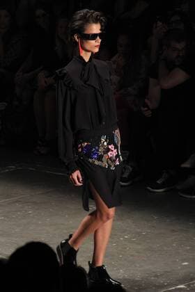 SAO PAULO, Brazil - 10 22 2015: Fashion Week WINTER 2016 - Parade Juliana Jabour during Fashion Week Winter 2016 held in Sao Paulo.  SaraxFernandes