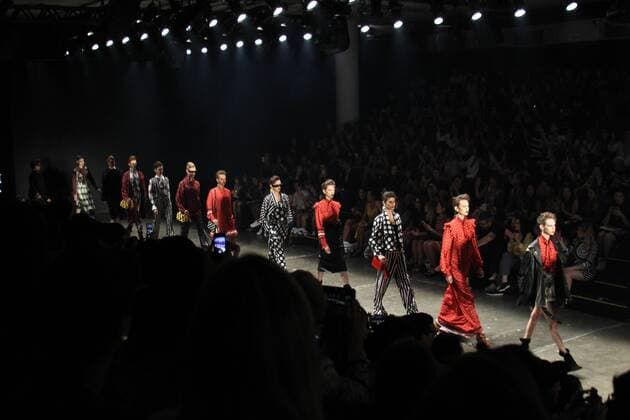 SAO PAULO, Brazil - 10 22 2015: Fashion Week WINTER 2016 - Parade Juliana Jabour during Fashion Week Winter 2016 held in Sao Paulo.  SaraxFernandes