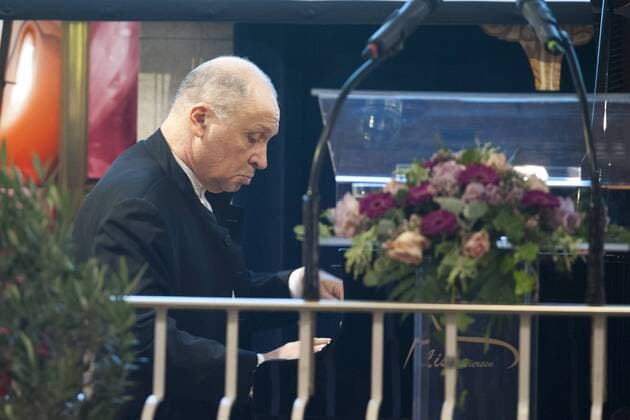 Prof. Boris BLOCH, Pianist,, bei seinem musikalischen Programm, Verleihung der Josef Neuberger-Medaille 2015 der juedischen Gemeinde Duesseldorf, 22.10.2015