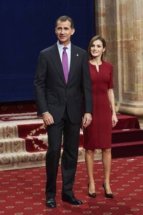 Oct. 23, 2015 - Oviedo, Principado de Asturias, Spain - King Felipe VI of Spain, Queen Letizia of Spain attended an audience with Princesa de Asturias Awards 2015 winners at the Reconquista Hotel on October 23, 2015 in Oviedo, Spain. Oviedo Spain  - ZUMAg15_