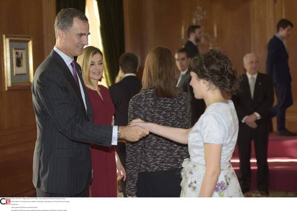 Fotos oficiales de los Premios Princesa de Asturias. El Rey Felipe VI y la Princesa Letizia, saludan a los premiados y autoridades en los Premios Princesa de Asturias. Cordon Press Official photos of the Princess of Asturias Awards. King Philip VI and Princess Letizia, greeted the winners and authorities in the Princess of Asturias Awards. Fotos oficiales de los Premios Princesa de Asturias 