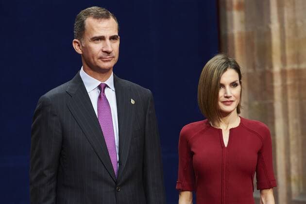 Oct. 23, 2015 - Oviedo, Principado de Asturias, Spain - King Felipe VI of Spain, Queen Letizia of Spain attended an audience with Princesa de Asturias Awards 2015 winners at the Reconquista Hotel on October 23, 2015 in Oviedo, Spain. Oviedo Spain  - ZUMAg15_