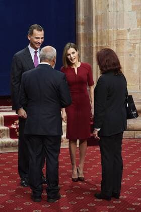 Oct. 23, 2015 - Oviedo, Principado de Asturias, Spain - King Felipe VI of Spain, Queen Letizia of Spain attended an audience with Princesa de Asturias Awards 2015 winners at the Reconquista Hotel on October 23, 2015 in Oviedo, Spain. Oviedo Spain  - ZUMAg15_