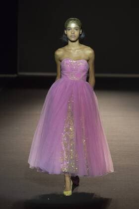 London, UK. 23 10 2015. The V&A presents a retrospective of designer Ashish in the Fashion in Motion series. Highlights from his collections of the last decade were presented in four free catwalk shows. Fashion in Motion: Ashish, V&A Museum, London, UK 