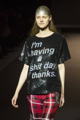 London, UK. 23 10 2015. The V&A presents a retrospective of designer Ashish in the Fashion in Motion series. Highlights from his collections of the last decade were presented in four free catwalk shows. Fashion in Motion: Ashish, V&A Museum, London, UK 