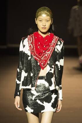London, UK. 23 10 2015. The V&A presents a retrospective of designer Ashish in the Fashion in Motion series. Highlights from his collections of the last decade were presented in four free catwalk shows. Fashion in Motion: Ashish, V&A Museum, London, UK 