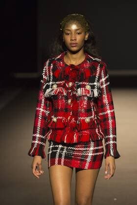 London, UK. 23 10 2015. The V&A presents a retrospective of designer Ashish in the Fashion in Motion series. Highlights from his collections of the last decade were presented in four free catwalk shows. Fashion in Motion: Ashish, V&A Museum, London, UK 