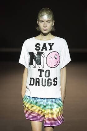 London, UK. 23 10 2015. The V&A presents a retrospective of designer Ashish in the Fashion in Motion series. Highlights from his collections of the last decade were presented in four free catwalk shows. Fashion in Motion: Ashish, V&A Museum, London, UK 