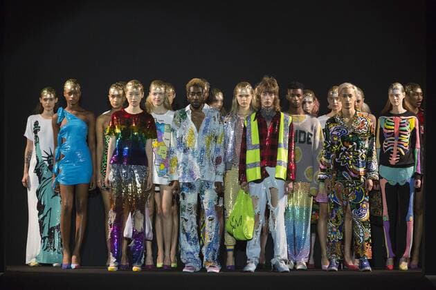 London, UK. 23 10 2015. The V&A presents a retrospective of designer Ashish in the Fashion in Motion series. Highlights from his collections of the last decade were presented in four free catwalk shows. Fashion in Motion: Ashish, V&A Museum, London, UK 