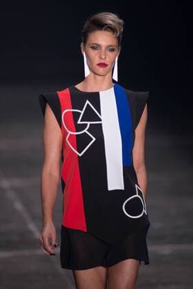 SAO PAULO, Brazil - 10 22 2015: Fashion Week WINTER 2016 - The model Fernanda Lima during Juliana Jabour designer& 39;s fashion show at Fashion Week Winter 2016 held in Sao Paulo.  AlexandrexMoreira