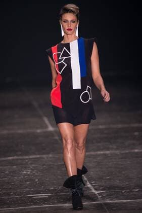 SAO PAULO, Brazil - 10 22 2015: Fashion Week WINTER 2016 - The model Fernanda Lima during Juliana Jabour designer& 39;s fashion show at Fashion Week Winter 2016 held in Sao Paulo.  AlexandrexMoreira