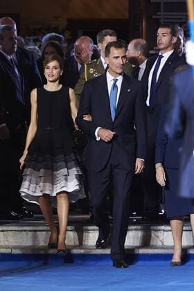 Oct. 23, 2015 - Oviedo, Principado de Asturias, Spain - King Felipe VI of Spain, Queen Letizia of Spain leave the Princesa de Asturias Awards 2015 (Princess of Asturias awards) ceremony at the Campoamor Theater on October 23, 2015 in Oviedo, Spain. Oviedo Spain  - ZUMAg15_