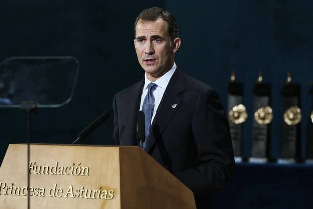 Oct. 23, 2015 - Oviedo, Principado de Asturias, Spain - King Felipe VI of Spain attended the Princesa de Asturias Awards 2015 (Princess of Asturias awards) ceremony at the Campoamor Theater on October 23, 2015 in Oviedo, Spain..Pool Oviedo Spain  - ZUMAg15_